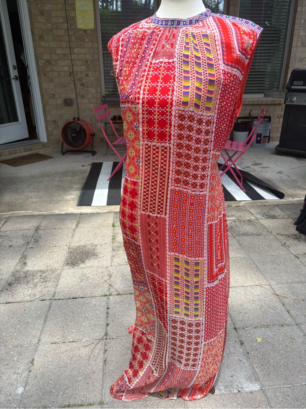 NWT Anthropologie Patchworked Sol Maxi Dress By Tanvi Kedia size large - Picture 10 of 10